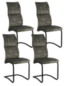 Set 4 Sedie 43,5x62x102h cm Thelma Velluto Verde 