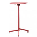 Tavolo Alto Vega Ø60x102 h cm in Acciaio Rosso