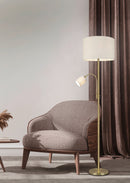 Piantana da Interno  E27 + E14 in Metallo Ottone Satinato