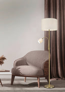 Piantana da Interno  E27 + E14 in Metallo Ottone Satinato