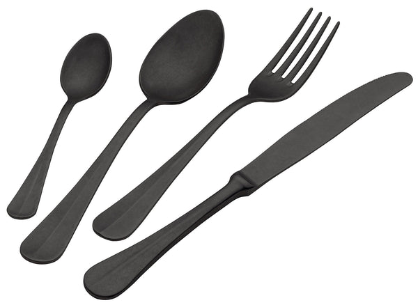 Service-Set Besteck 24-teilig aus Stahl 18/10 PVD Eme Royal Retro Black online