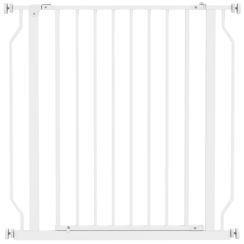 Cancelletto di Sicurezza per Cani e Gatti Estensibile 75-85x76cm Acciaio Bianco      