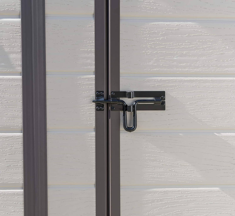 Casetta da Giardino Porta Attrezzi 183,5x185x200 cmin Resina Effetto Legno Keter Manor Pent 6x6 Beige