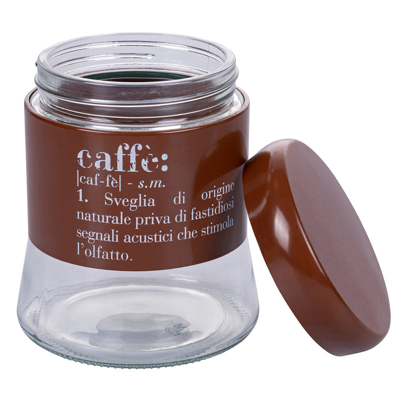 Barattolo Caffè 700 ml in Vetro e Metallo VdE Tivoli 1996 Rosso