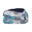 Trapunta Invernale 1 Piazza e Mezzo Stampata in Microfibra 300gr Double Face Soffioni Blu