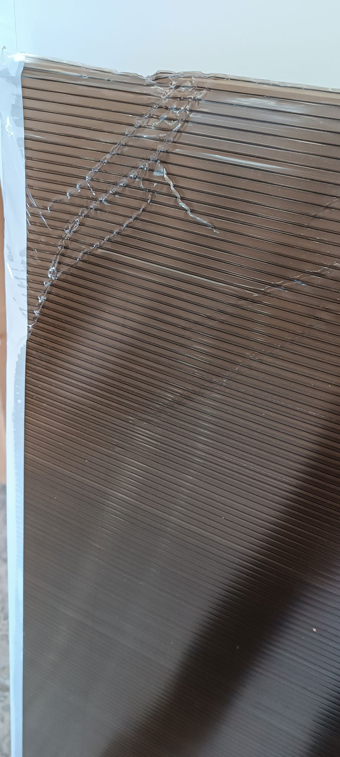 Pensilina Tettoia in Policarbonato Alveolare Fumè 120x100 cm Masi Marrone Seconda Scelta