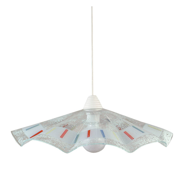 sconto Aufhängung D50 1xE27 Weiß Rahmen Glas Weiß E-Energy White