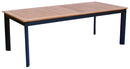 Tavolo Rettangolare Allungabile da Giardino 320x100 cm Voghini Alicante Nero