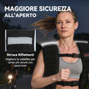 Giubbotto Zavorrato 10 kg 43x33 cm con Cinghie Regolabili e Strisce Riflettenti in Neoprene e Sabbia Nero      