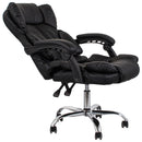 Sedia Direzionale da Ufficio Reclinabile in Similpelle Nera