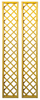 Set 2 Pannelli Grigliati per Rampicanti 30x180 cm in Legno Naturale