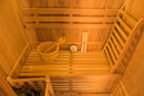 Sauna Finlandese ad Infrarossi 2 Posti 120x110 cm H190 in Legno di Abete Zen 2