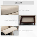 Poltrona Relax Reclinabile Manuale con Poggiapiedi in Tessuto Beige