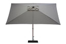 Ombrellone da Giardino 3x2 m Palo Ø38 mm in Alluminio Effetto Legno Tessuto Olefin Trend Wood Grigio