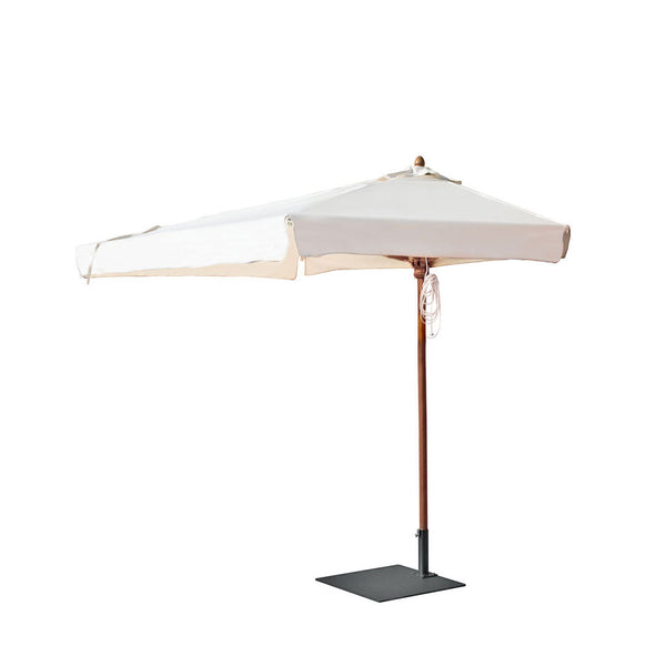 Mezzo Ombrellone da Giardino 1,5x4m Palo in Legno Ecrù sconto