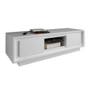 Mobile Porta TV 2 Ante 156x50x45 cm in Legno TFT Frame Bianco Opaco