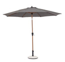 Ombrellone da Giardino con Snodo 8 Stecche Ø300x246h cm Telo in Poliestere Palinuro Naturale e Grigio