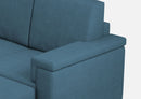 Divano 3 Posti con Pouf 208x155x85 cm Marrak in Tessuto Avio