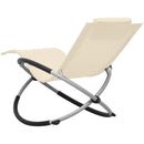 Sedia a Dondolo da Giardino ellittica 174x78x86 cm Panna