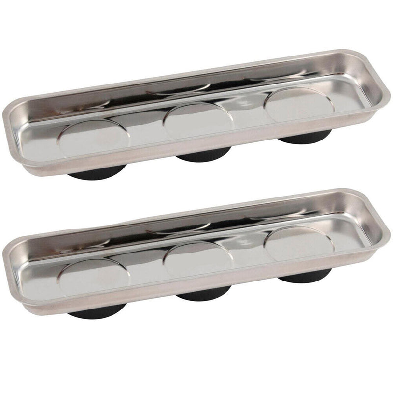 Set 2 Vassoi Vaschetta 23x7cm Piatto Magnetico Porta Minuteria Viti Bulloni  Kinzo