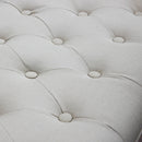 Panca Madelyn in Tessuto 113x48x 45/60 h cm in Legno Beige