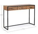 Consolle Fissa 115x35x80h cm 3 Cassetti Egon