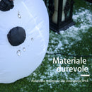 Arco Natalizio Gonfiabile H244 cm con Luci LED Babbo Natale e Pupazzo di Neve per Esterno 