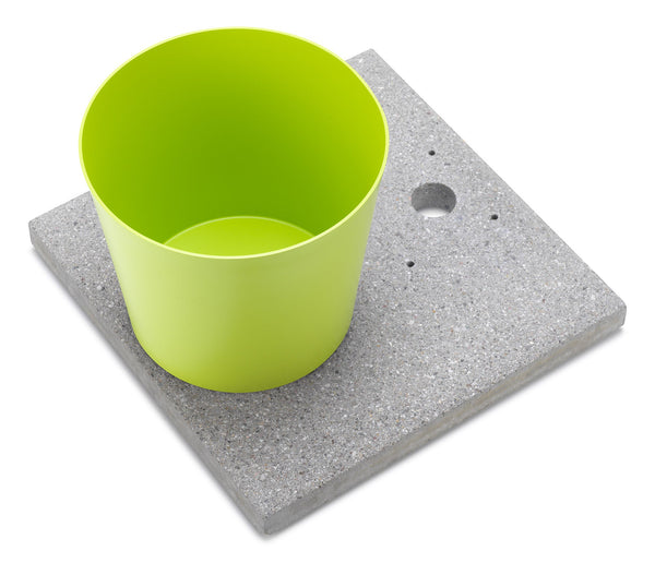 prezzo Base con Vaschetta per Fontane con Ghiera Piccola 40x40x5 cm in Cemento Belfer 42/BSE/4 Verde Acido