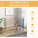 Recinto per Cani 6 Pannelli Ø120x60 cm in Metallo Multicolore