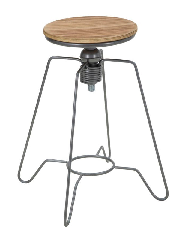 acquista Heintreck Hocker Ø39x55-70 cm Tannenholz und graues und braunes Eisen