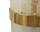 Lampada da Muro Gris 20x14x28 cm in Vetro e Ferro Oro e Bianco      