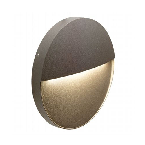 Faretto Segnapassi a Semi Incasso da Esterno a LED Grande Sovil Geo Round Marrone