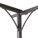 Pergola da Giardino Retraibile 3,5x3,5x2,3 m Nera e Beige 