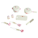 Cucina Giocattolo in Legno con Utensili Bianco 71x30x97.5 cm 