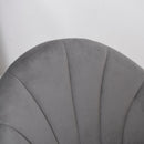 Set 2 Sedie Imbottite 50x54x79 cm in Velluto  Grigio