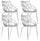 Set mit 4 weißen Tosini Orlando Wartebürostühlen aus Polypropylen