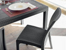 Tavolo Houston 150x90x74 h cm in Wicker Antracite