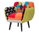 Poltrona Imperial New 71x63x78 cm in Legno Schiuma e Poliestere Multicolor