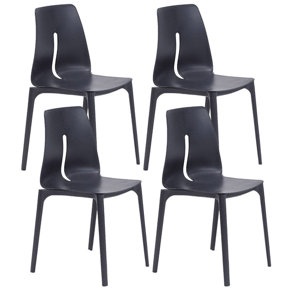 prezzo Set mit 4 stapelbaren Stühlen 85 x 50 x 51 cm aus Polypropylen und Fiberglas Lisbon Anthrazit