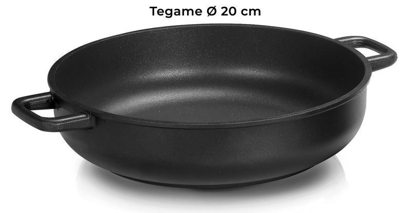 Batteria di Pentole 9 Pezzi in Alluminio Pressofuso Antiaderente Olympia Supreme