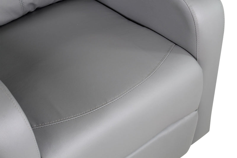 Poltrona Relax Manuale Reclinabile in Similpelle Vandi Grigia