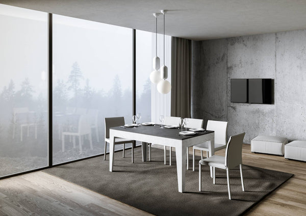 online Tavolo Allungabile 160-220x90x77 cm Cico Mix Antracite Spatolato