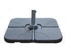 Base per Ombrellone da Giardino Riempibile in Resina Nero