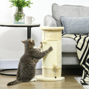 Albero Tiragraffi per Gatti max 5 Kg 34x25,5x58 cm con 2 Palline in Peluche e Sisal Beige