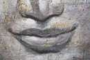 Dipinto su Tela Face Buddha Light 80x120x3 cm Cornice in Legno di Pino Multicolor