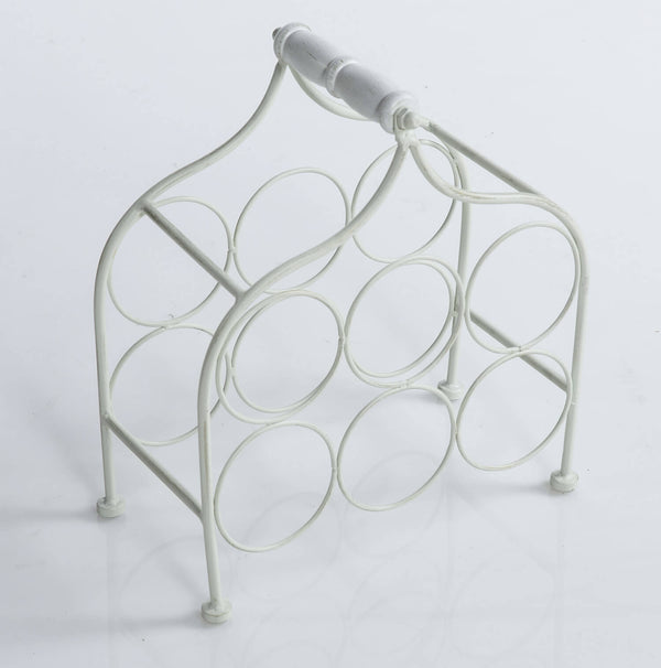 acquista Portabottiglie 33x17xH36 cm in Metallo Bianco