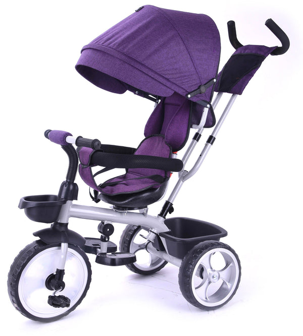 Dreirad-Kinderwagen mit umkehrbarem Kindersitz Lila sconto