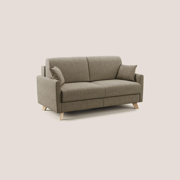 Divano Letto 2 Posti 160x94x97 cm in Tessuto Marrone acquista