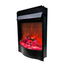 Camino Elettrico da Incasso 62,4x44,8x16,5 cm Effetto Fiamma 1600W Corsica Nero