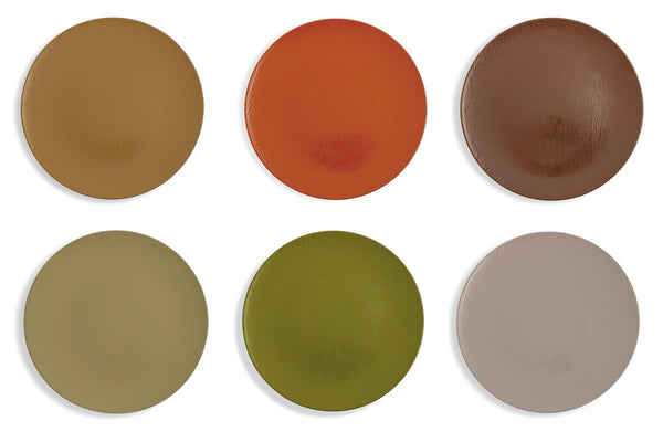 sconto Set mit 6 Platztellern Ø33x3 cm aus Kunststoff Villa d'Este Home Tivoli Sombrero Light